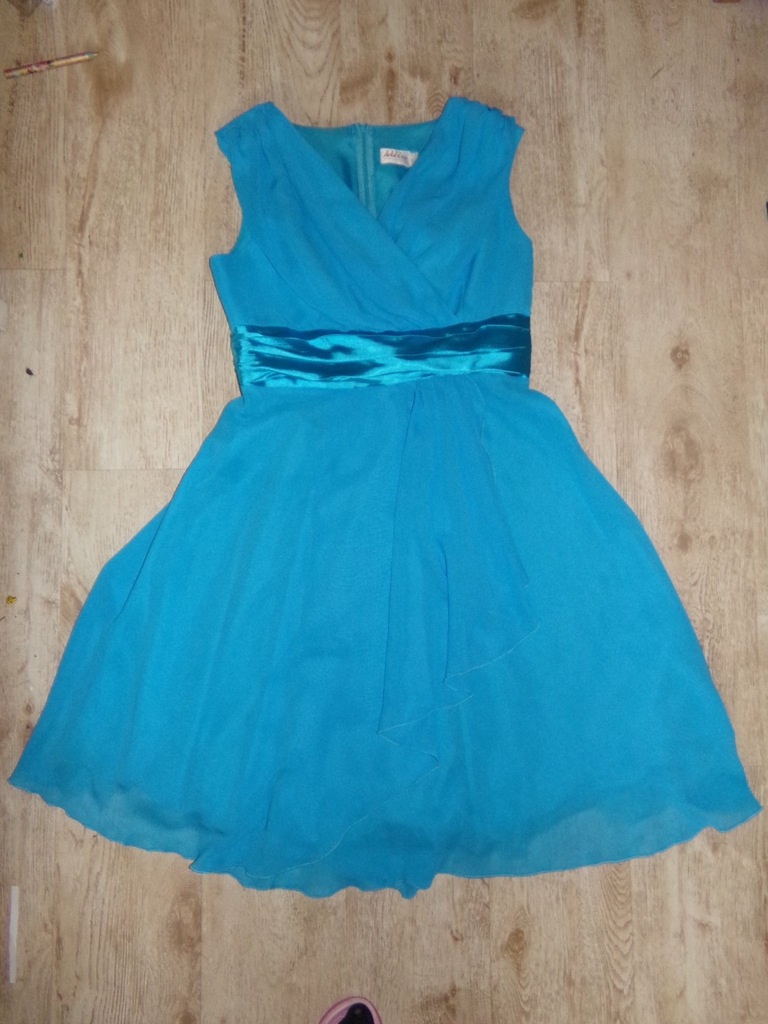 Sukienka błękitna na wesele 42(XL)