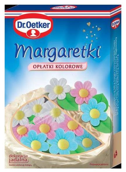 MARGARETKI KOLOROWE z opłatka 15 szt  Dr.Oetker