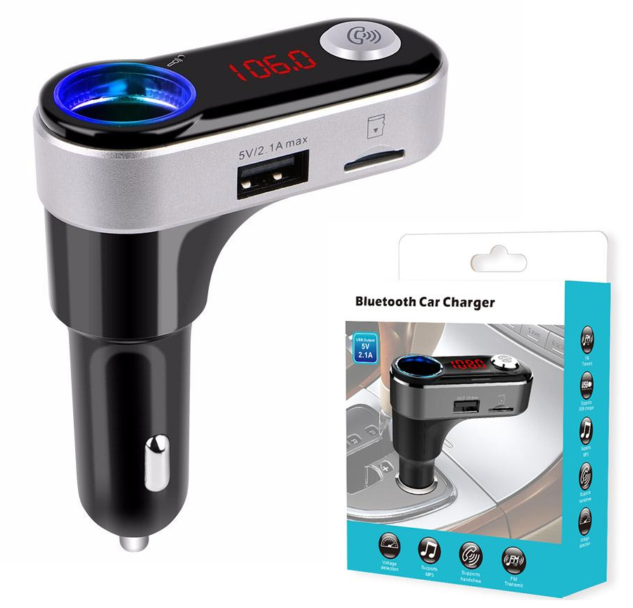 BLUETOOTH TRANSMITER FM ZESTAW GŁOŚNOMÓWIĄCY T188