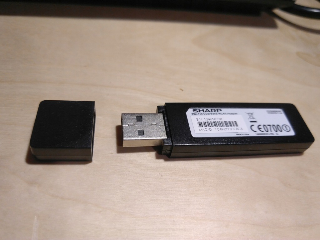 SHARP adapter WiFi na złączu USB do telewizora 7777552600 oficjalne