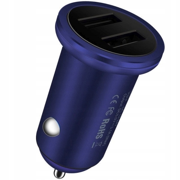 Ładowarka samochodowa US CC016 2xUSB 3,1A metal, Ładowarka samochodowa US CC016 2xUSB 3,1A metal,