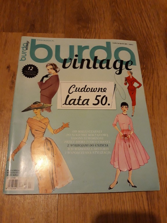 Burda Vintage cudowne  lata 50 nowa 3/2014