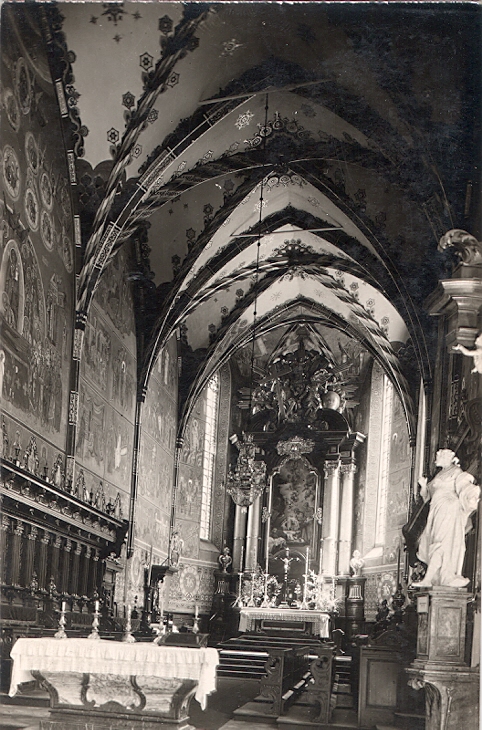 ODPORYSZÓW - KOŚCIÓŁ - WNĘTRZE - 1950R