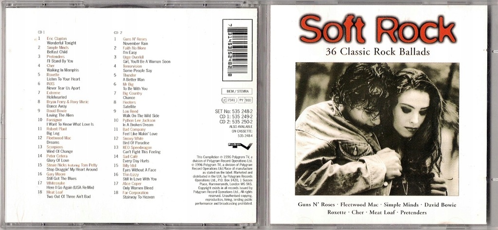 SOFT ROCK - 36 CLASSIC ROCK BALLADS, V/A [2CD]