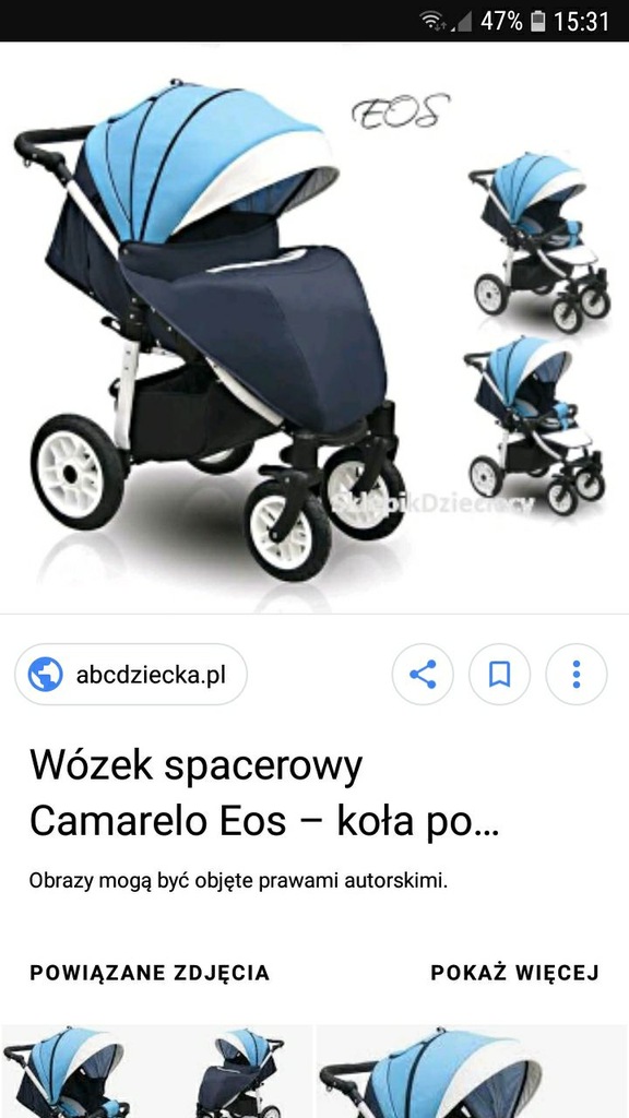 WÓZEK  SPACERÓWKA CAMARELO EOS MIG DYNAMIC BABY