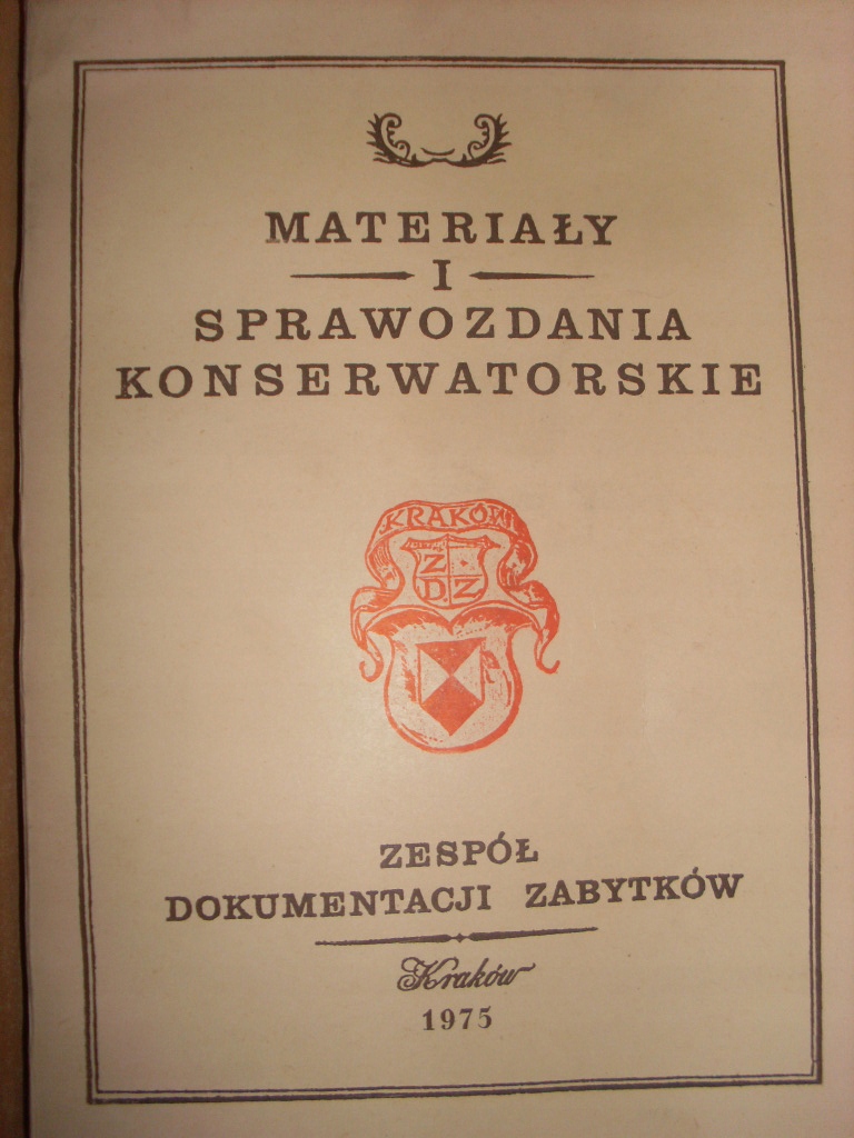 MATERIAŁY KONSERWATORSKIE zabytkowe organy Orawka