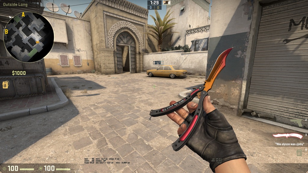 CS:GO KOSA Nóż motylkowy Gradient - Factory New