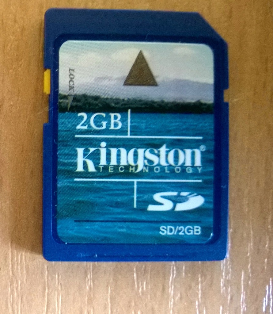 Karta pamięci SDHC Kingston 2GB.