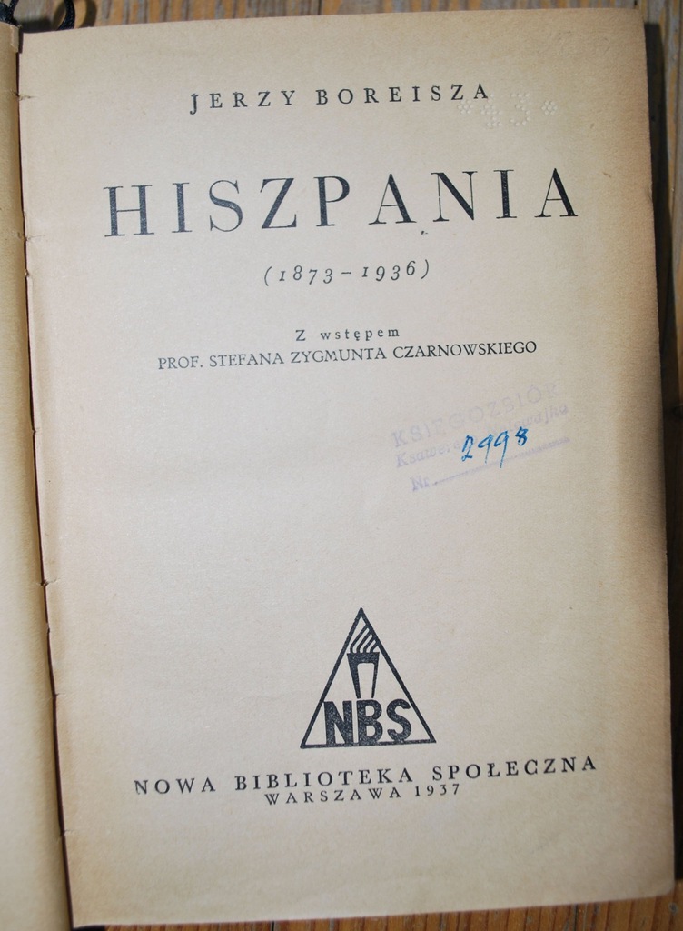 Borejsza HISZPANIA 1873- 1936 republika wojna