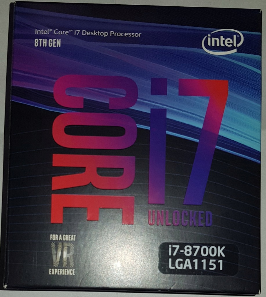 Procesor Intel i7-8700K LGA 1151 GW jak NOWY BOX