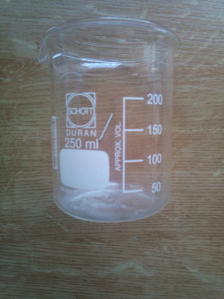zlewka 250ml szkło laboratoryjne schott