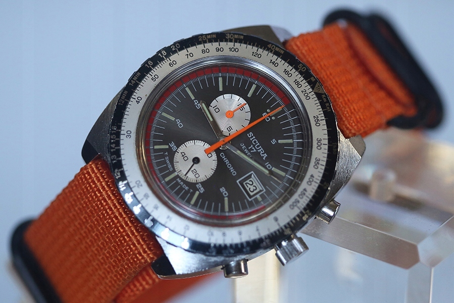 SICURA Chronograph VINTAGE 17 Jewels XL 42mm 7559762010