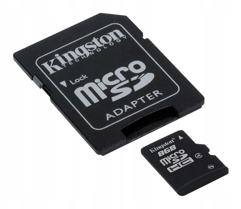 KINGSTON 8GB micro SDHC 8 GB microSD Class 4 +a SD