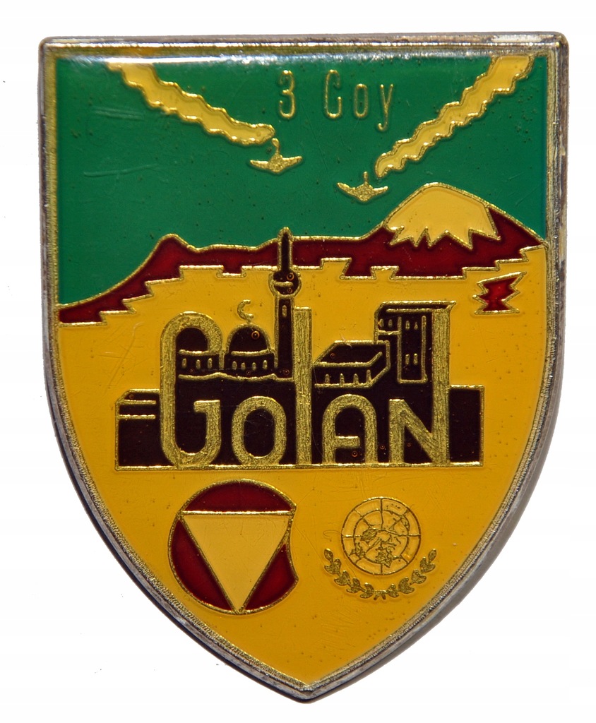 Odznaka 3 Coy Misje Onz Wzgórza Golan Syria UNDOF
