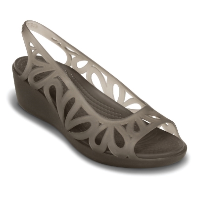CROCS ADRINA III MINI WEDGE GREY 39/8W