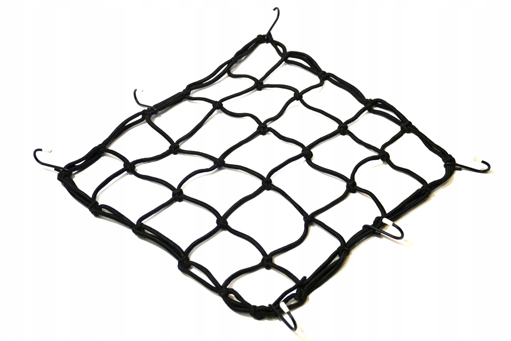 SIATKA BAGAŻOWA MOTOR SKUTER NA KASK 6 HAKÓW 40x40