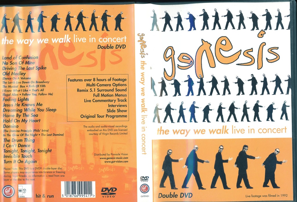 DVD GENESIS : THE WAY WE WALK LIVE IN CONCERT - 7099602265 - oficjalne  archiwum Allegro