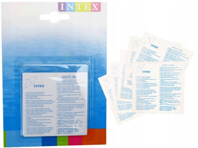 INTEX. Łatki naprawcze do dmuchańców -6szt zestaw.