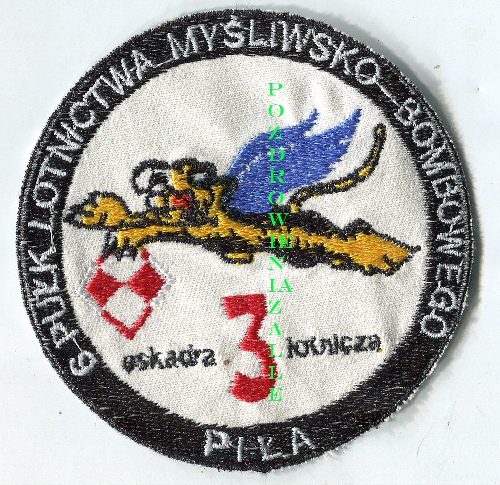 Naszywka lotnicza- 6 Pułk Lotn. 3 eskadra- Piła