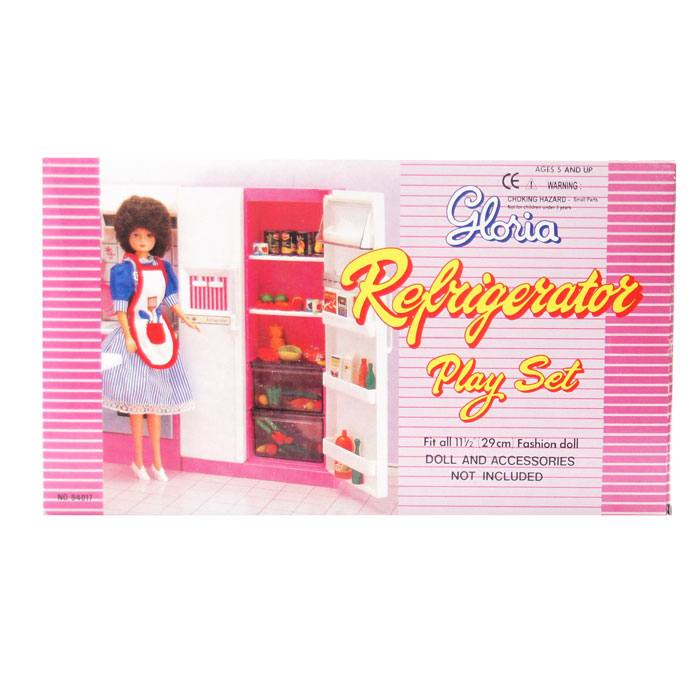 MEBELKI DLA LALKI BARBIE WYPOSAŻENIE LODÓWKA MEBLE