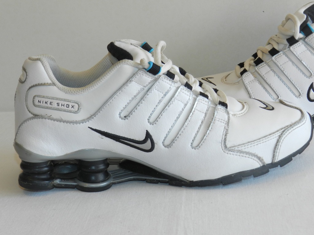 NIKE SHOX NZ SI PLUS BIEGANIE BIA E SKORA r.38 5 7255602939 oficjalne archiwum Allegro