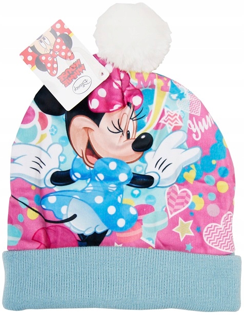 Czapka zimowa Minnie Mouse, dla dziewczynek *54 cm