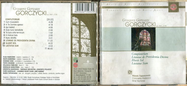 GRZEGORZ GERWAZY GORCZYCKI - COMPLETORIUM / BR1761