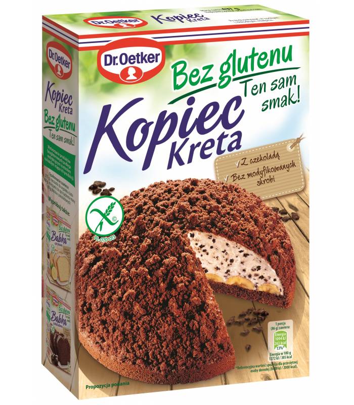 OETKER KOPIEC KRETA ciasto  w proszku BEZGLUTENowe