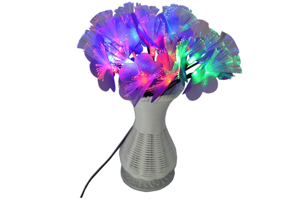 WAZON 24 LED kwiaty FIBER AVATAR OZDOBA ŚWIĄTECZNA