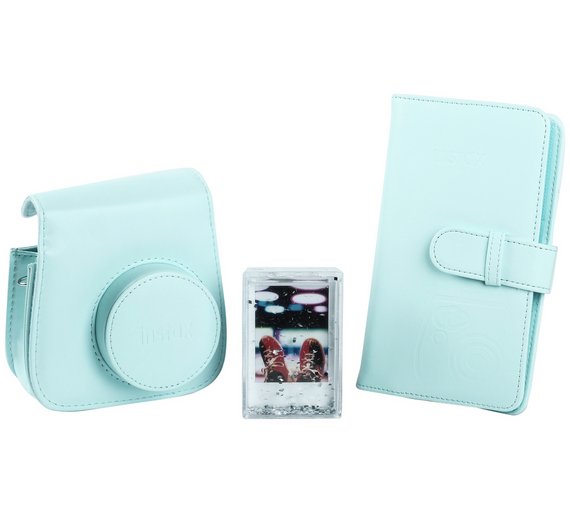 Zestaw Instax mini 9 pokrowiec+album+ramka błękit