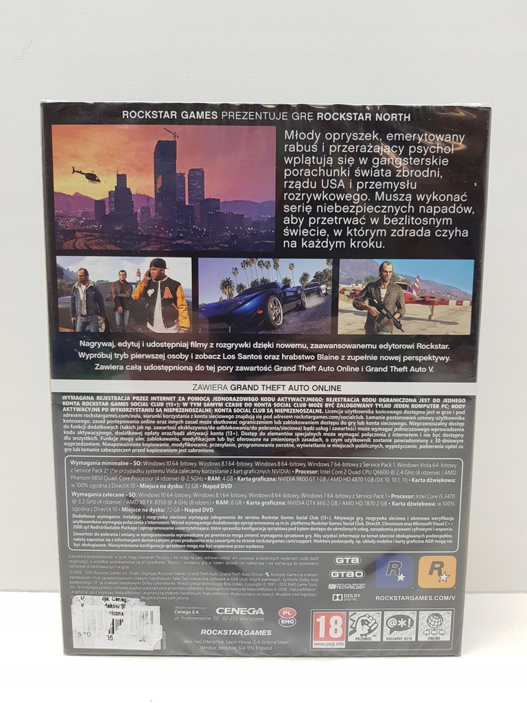 GRAND THEFT AUTO 5 GTA V GTA5 PC BOX PO POLSKU 7728610966 oficjalne archiwum Allegro