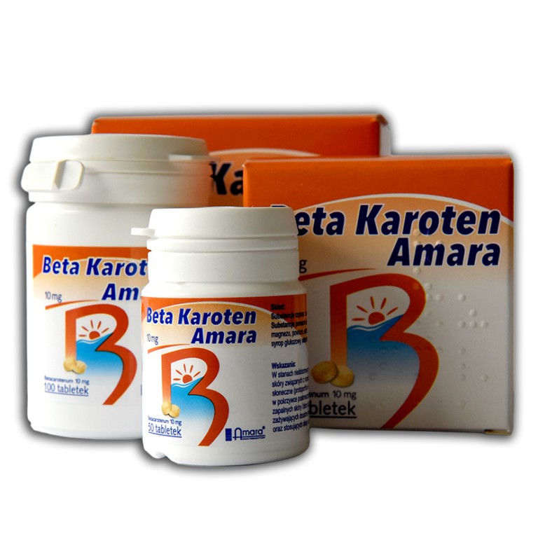 BETA-KAROTEN AMARA 10mg 100 TABLETEK OPALANIE