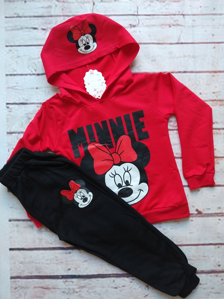 NOWY!!! Dres bluza spodnie minnie r.116 (130)