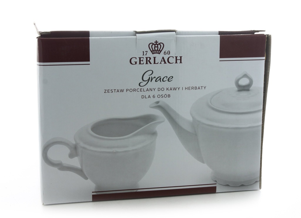 GERLACH PORCELANA GRACE KAWA HERBATA 6 OS KOMPLET