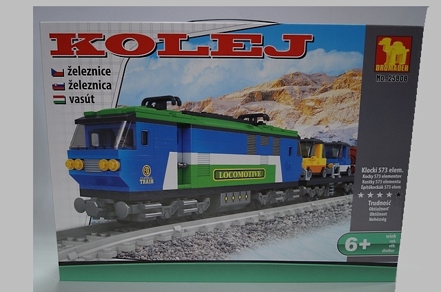 KLOCKI KOLEJ POCIĄG TOWAROWY - 25808 DROMADER