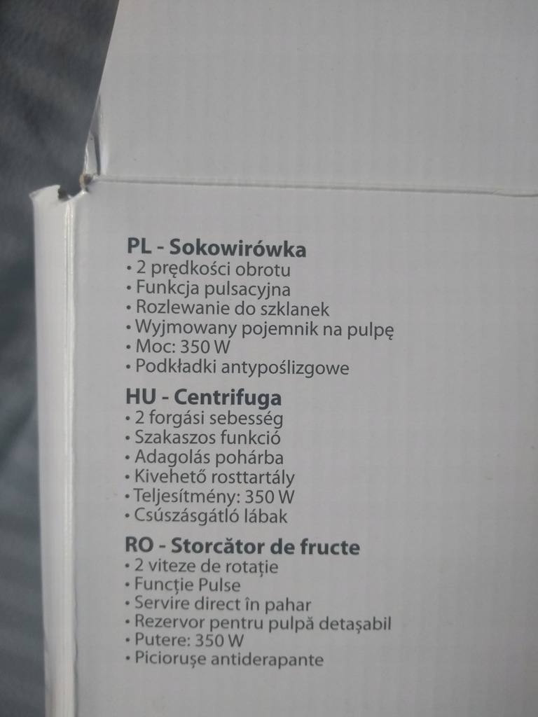 Sokowirówka Selecline NOWA 7682881374 oficjalne archiwum Sokowirówka Selecline NOWA 7682881374 oficjalne archiwum