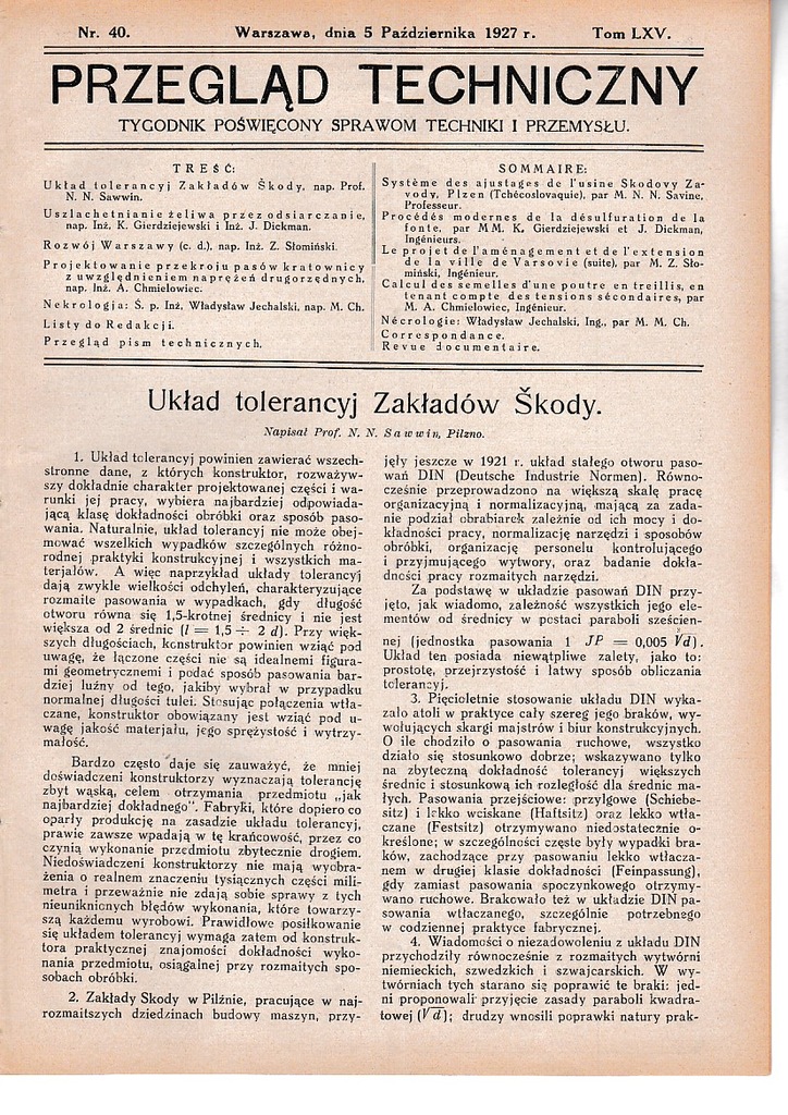 P.T.1927 40 WARSZAWA Bielany Żoliborz