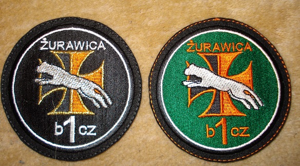 Zestaw naszywek - 1 batalion czołgów Żurawica.