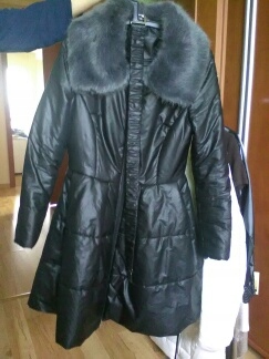 płaszcz czarny zimowy rozmiar M/L włochy TENAX
