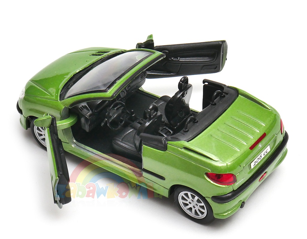 Peugeot 206 CC 1:34 WELLY zielony 42323 - 7135451440 - oficjalne