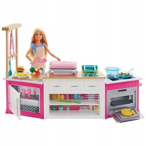 Barbie Idealna Kuchnia Z Lalka I Akcesoriami 7544164327 Oficjalne Archiwum Allegro