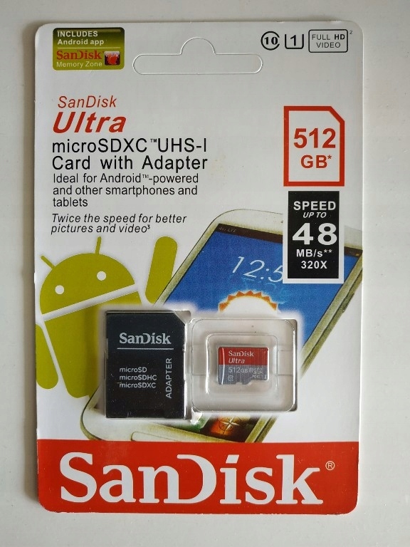Karta pamięci MicroSD SanDisk ultra 512 GB