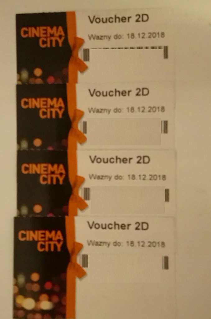 Bilet Kino Cinema City 2d Tylko 4sztuki 7640631316 Oficjalne Archiwum Allegro