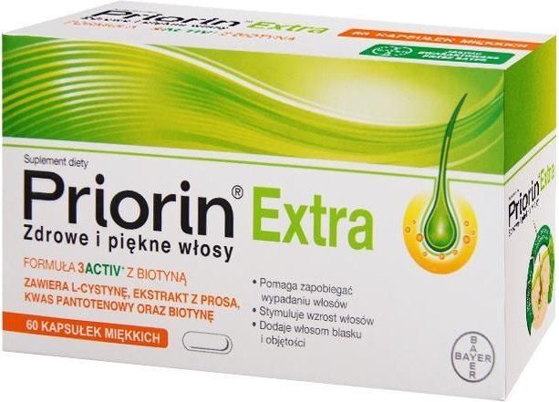 Priorin Extra 60 kaps. APTEKA WŁOSY ZDROWE I SILNE