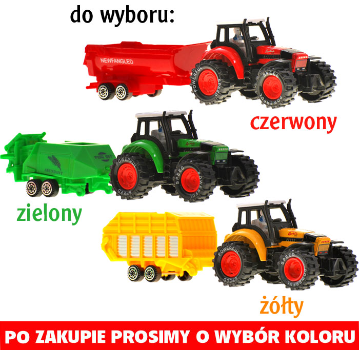Traktorek TRAKTOR ciągnik z przyczepą zabawka