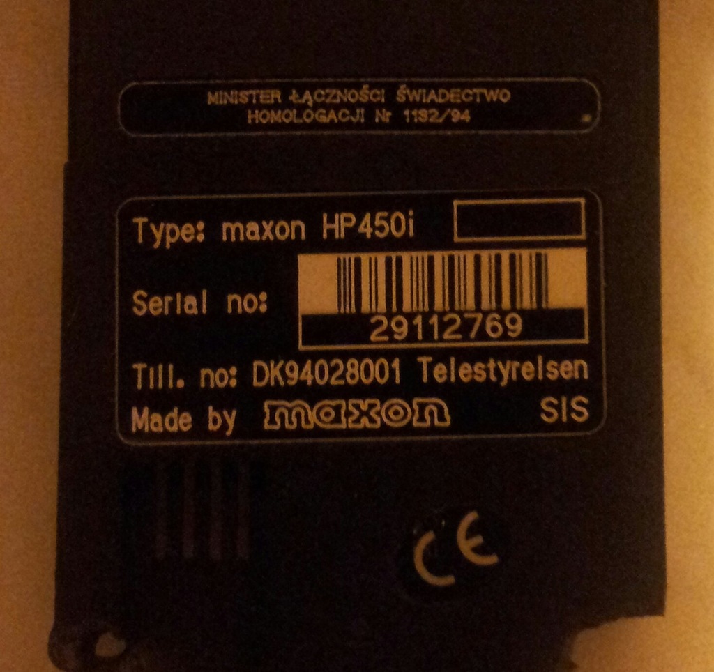 MAXON HP 450I ANALOGOWA KOMORKA CENTERTELA-CZYTAJ