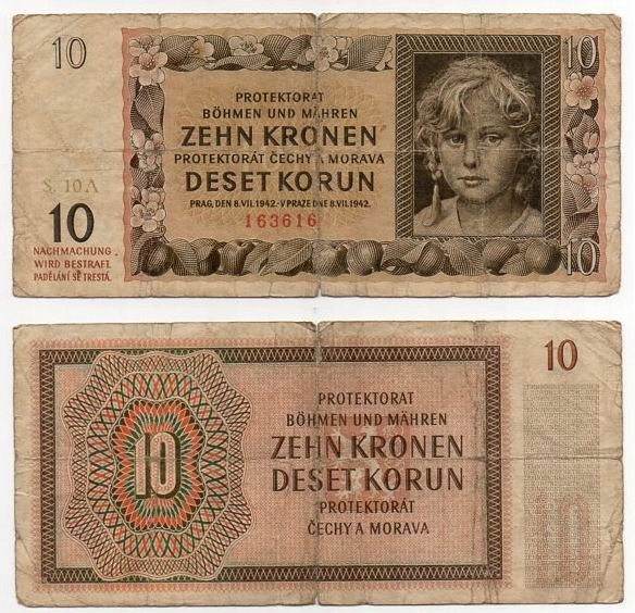 PROTEKTORAT CZECH I MORAW 1942 10 KORUN