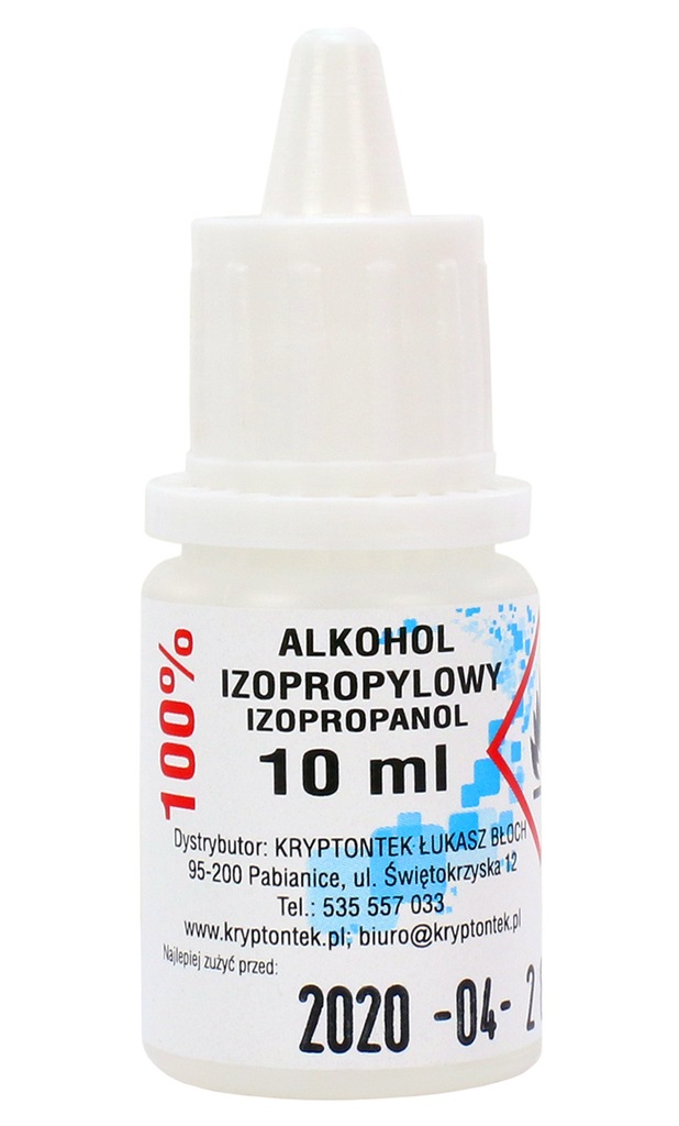 ALKOHOL IZOPROPYLOWY IZOPROPANOL IPA 10ml 100% DOZ