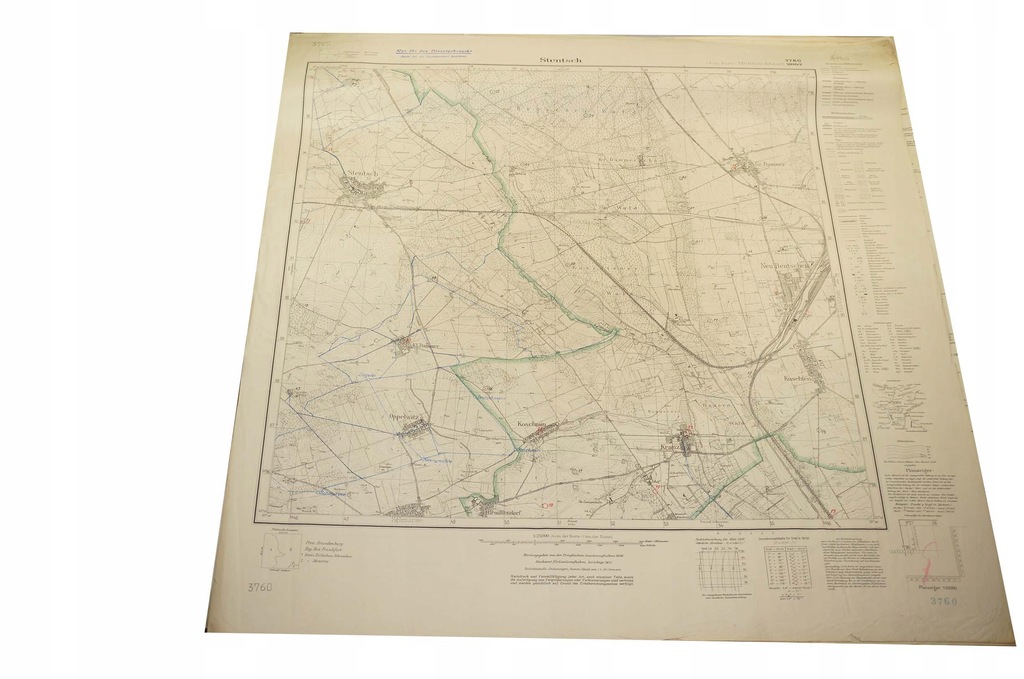 188. Mapa SZCZANIEC Stentsch lubuskie pow. Świebod