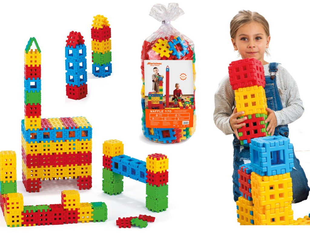 MARIOINEX Klocki Konstrukcyjne Wafle Gofry 170 el